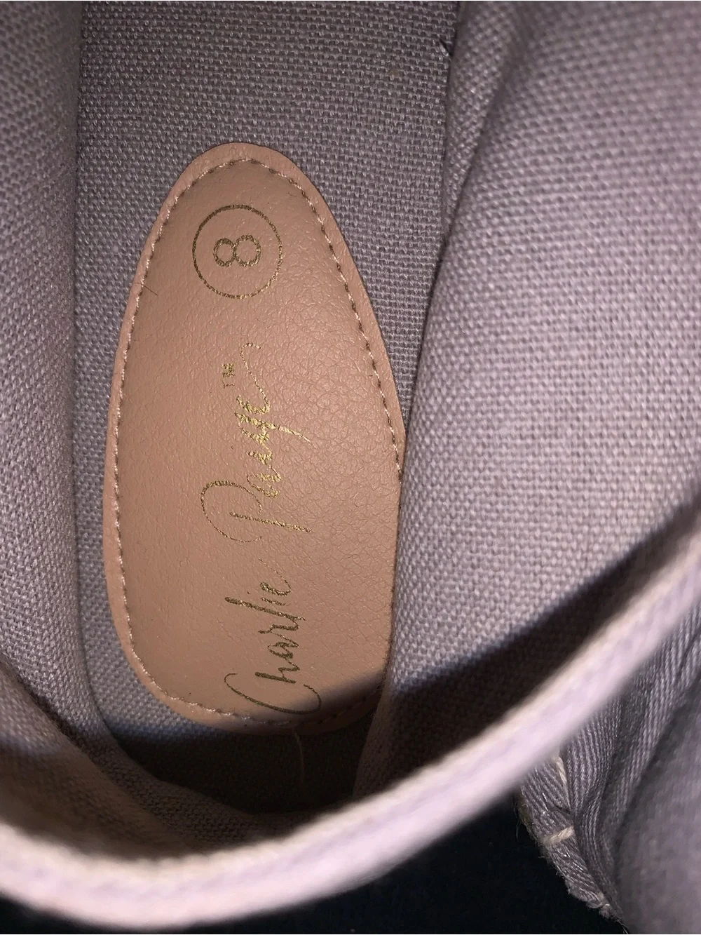 Charlie Paige Taupe Canvas Pineapple Espadrilles